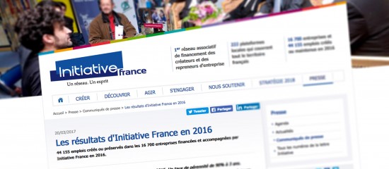 Rapport d’activité Initiative France : pas moins de 16 700 entreprises soutenues en 2016 !